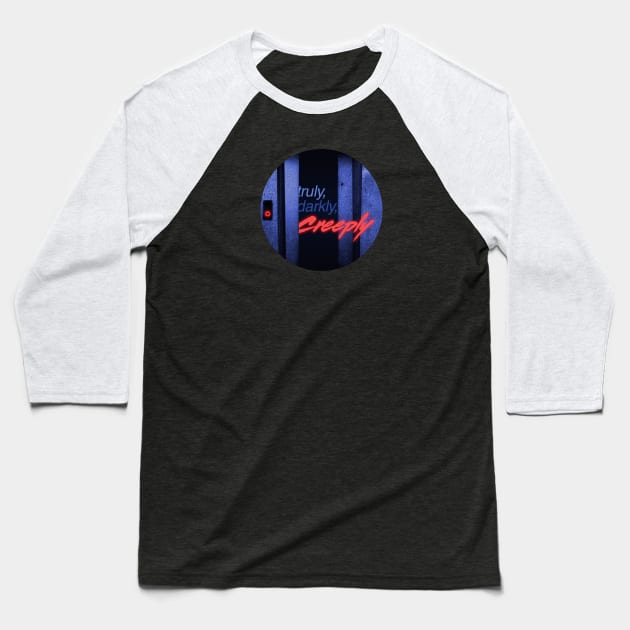 Truly Darkly Creeply logo Baseball T-Shirt by Truly Darkly Creeply